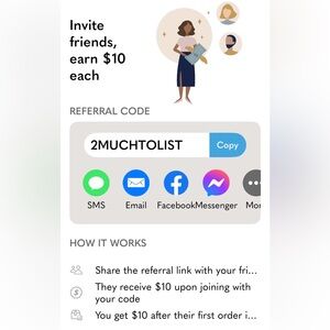 Referral Program Get $10 Off Your First Order! Use my referral code now